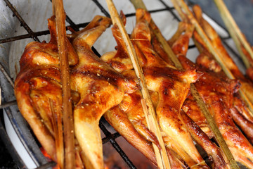 Grilled chicken (Street food),Thailand.