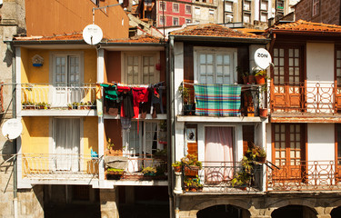The balconies of Porto, Portugal.