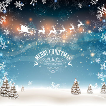 Vector Illustration of a Christmas Greeting Card