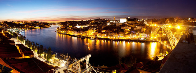 Fototapeta na wymiar Panorama of Porto, Portugal.