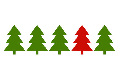 Fototapeta premium Weihnachtskarte mit Tannenbäumen