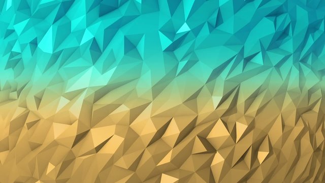Abstract low poly moving background 40s loop blue and yellow