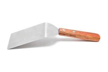 Trowel with wooden handle with drop shadow