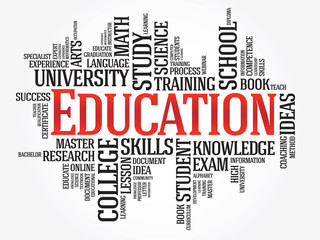 Education and learning concept words in tag cloud