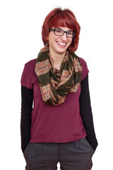Fashionable woman with glasses