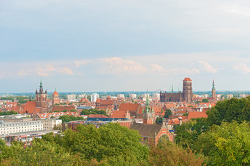 Panoramic view at Gdansk,  Poland