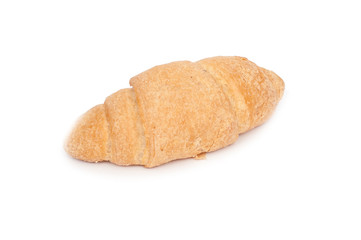 Fresh and tasty croissant isolated on white background