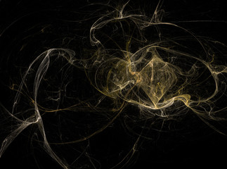 Golden diamond abstract fractal effect light background