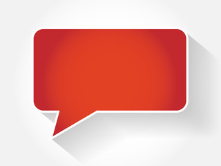 Red Speech bubble  - Vector Illustration