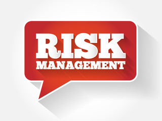 Risk Management message bubble, business concept background