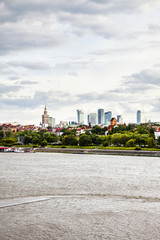 Fototapeta premium Warsaw downtown at afternoon