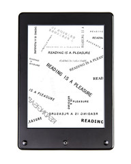 E-book reader for book with phrase READING IS A PLEASURE