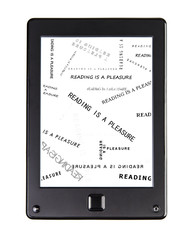 E-book reader for book with phrase READING IS A PLEASURE