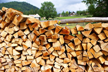 Traditional romanian  mountain village in the 