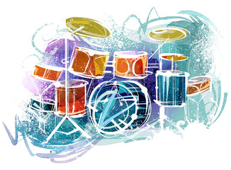 Fototapeta premium Colorful Drums