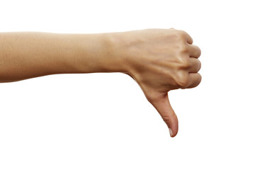 Handzeichen Daumen runter 3