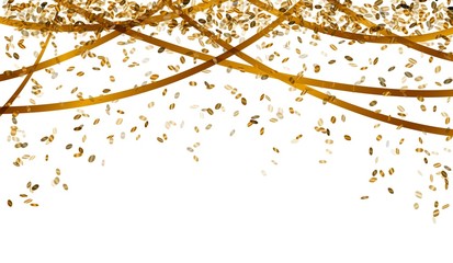 falling gold confetti