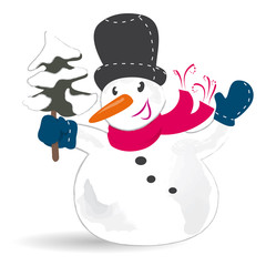 Snowman  Christmas tree