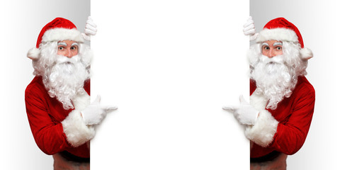 Leere Wand und Weihnachtsmann