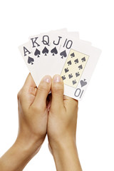 H&auml;nde halten Royal Flush