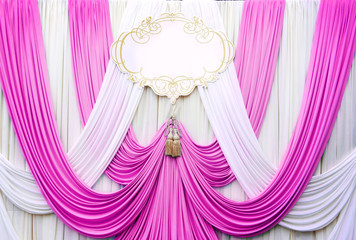 white and pink curtain backdrop background