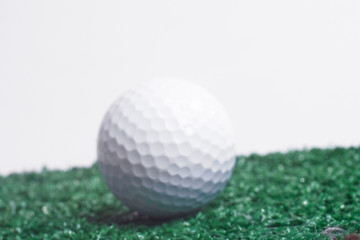 A golf ball on the grass