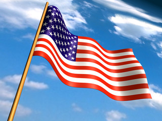 USA flag - 3d render