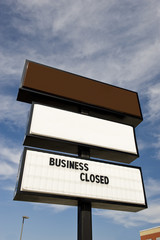 Out of Business Sign