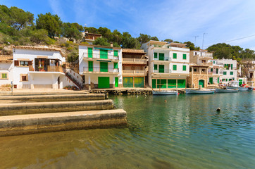 Fototapeta na wymiar Houses in Cala Figuera fishing village, Majorca island, Spain
