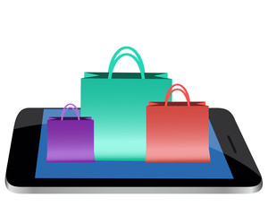 Shopping online through the mobile phone