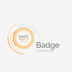 Thin line neat design logo, premium quality stamp