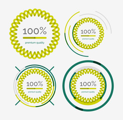 Thin line neat design logo set, premium quality