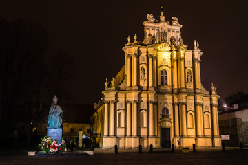 Church of the Visitation in Baroque architectural style, Warsaw