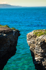 Fototapeta premium Famous Spanish destination, Cathedrals beach (playa de las cated