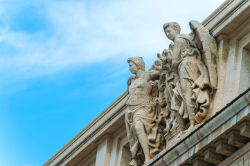 Fototapeta na wymiar Angels sculptures at Saint Peter Square in Rome