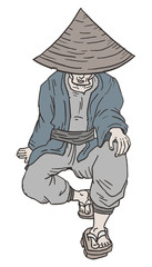 Oriental man vector draw