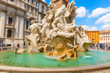 Fountain dei Fiumi in Rome, Italy
