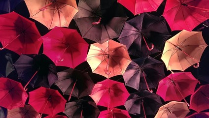 Regenschirm Versammlung