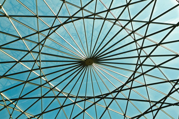 Geometric and abstract roof made of glass .