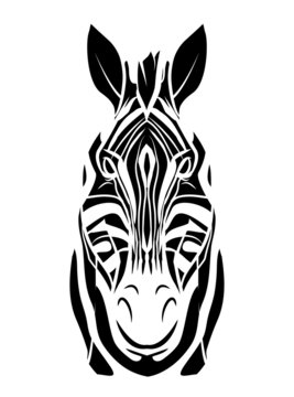Zebra head tattoo