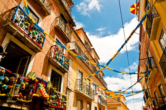 Balconies and garlands