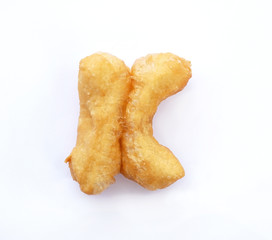 deep fried dough stick isolate on white background