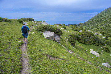 Walking in mountains