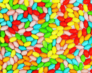 Fototapeta na wymiar Multicolored candies for use as background.
