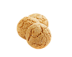 Almond cookies isolated on white background