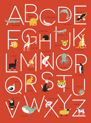 conception d& 39 affiche alphabet animal
