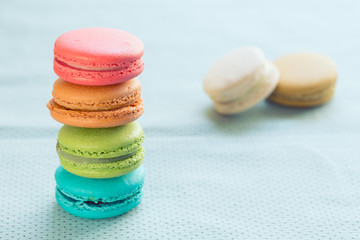 colorful macaron sweet tasty dessert