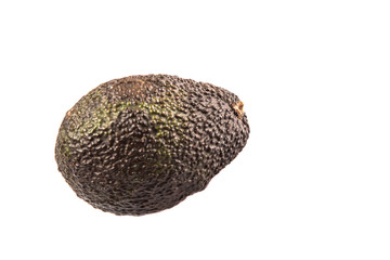 Ripe avocado fruit over white background