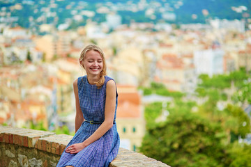 Young girl on Le Suquet hill in Cannes