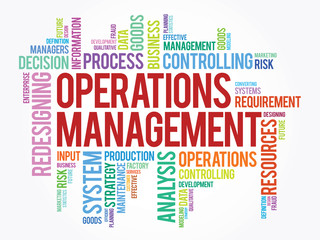 Fototapeta premium Word cloud of Operations Management related items